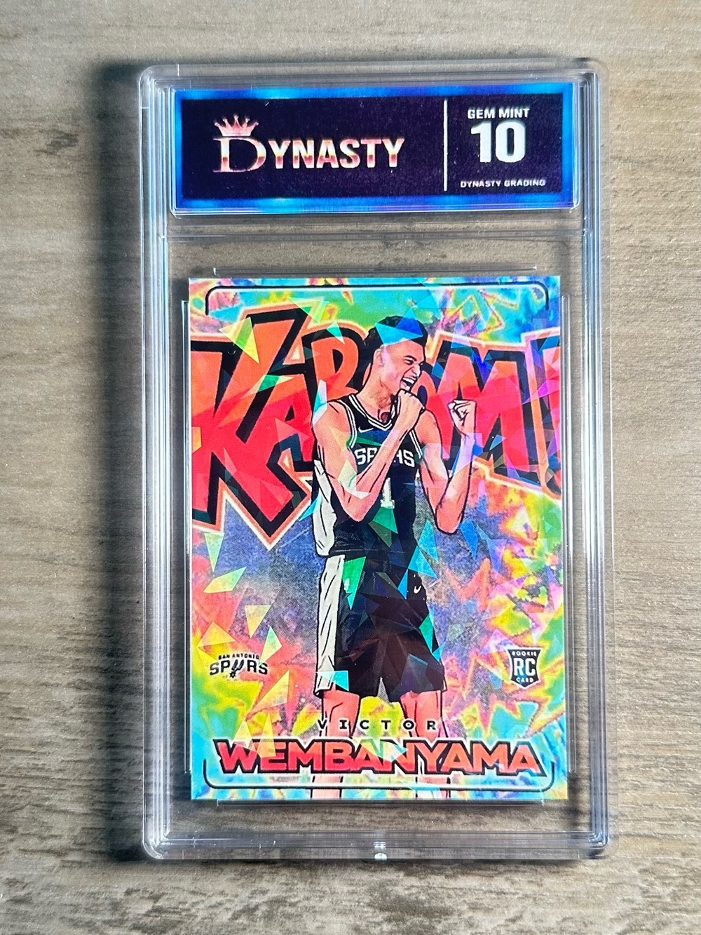 Victor Wembanyama Rookie Panini Kaboom #11 Holo Gem Mint 10 Novelty Card.